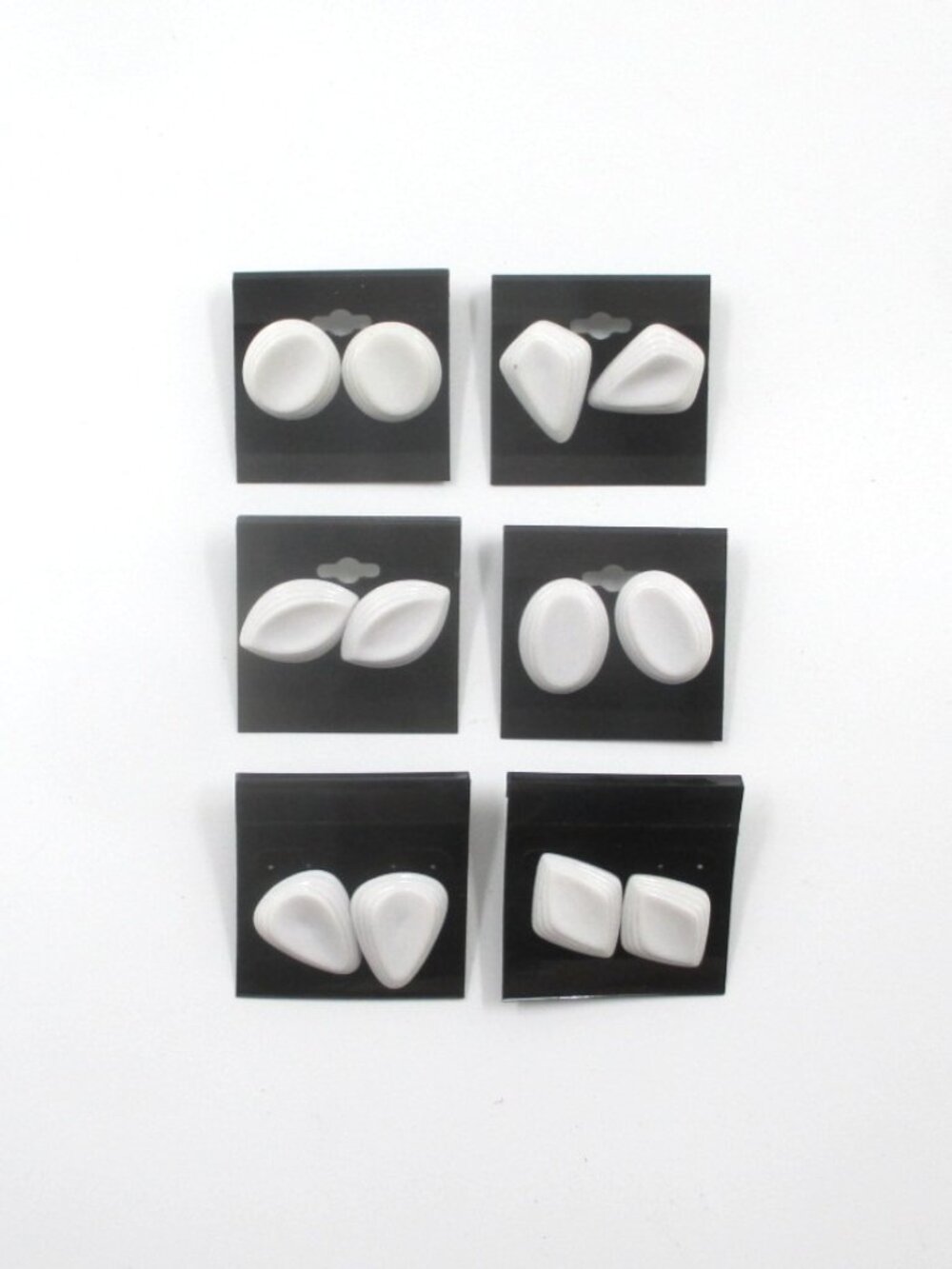 Vintage 80s 90s White Earring Bundle NOS